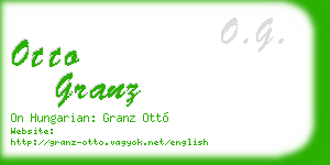otto granz business card